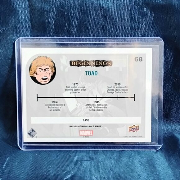 5/$20 Mint 2023 UD Toad Marvel Beginnings Vol. 2 Series 2 Card 68!! - Picture 2 of 2